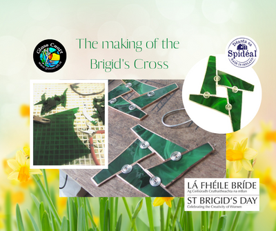 The making of the saint Brigid's stained glass cross.