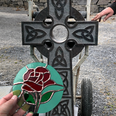 Stained Glass in Headstone